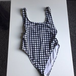 Gingham One Piece Bathing Suit